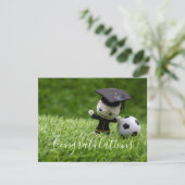 Voetbal Afstuderen met felicitaties met bal Kaart (Staand voorkant)