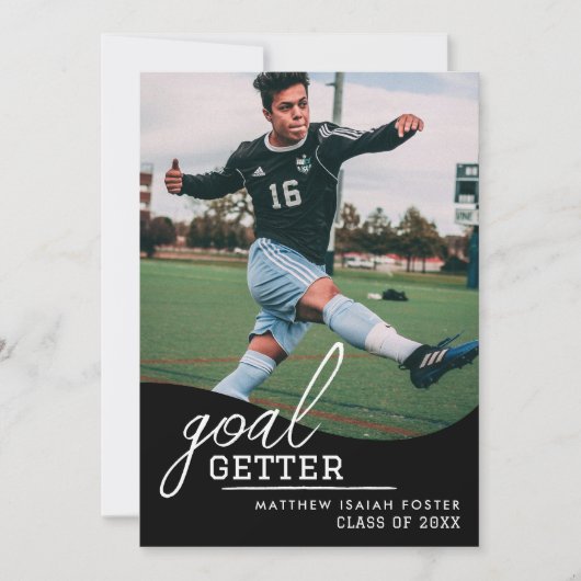 Voetbal Afstuderen Uitnodiging (Voorkant)