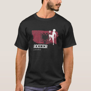 Voetbal Albanië Football Vlag Voetbal Meisjes T-shirt
