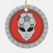 voetbal alien hoofd grafisch keramisch ornament (Achterkant)
