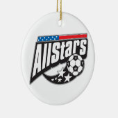Voetbal Alle sterren Keramisch Ornament (Rechts)