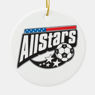 Voetbal Alle sterren Keramisch Ornament