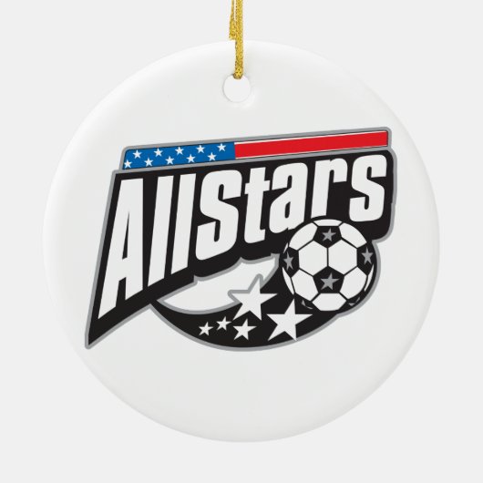 Voetbal Alle sterren Keramisch Ornament (Achterkant)