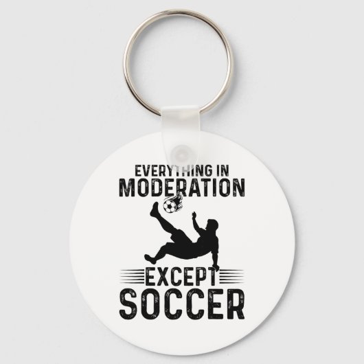 Voetbal - Alles met mate behalve voetbal Sleutelhanger (Voorkant)