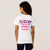 Voetbal als een meisje Shirt (Achterkant volledig)