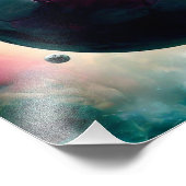 Voetbal als een Planeet Foto Afdruk (Hoek)