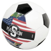 Voetbal American Flag Earth Monogram HAMbyWG (Drie kwart)