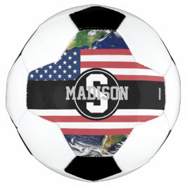 Voetbal American Flag Earth Monogram HAMbyWG