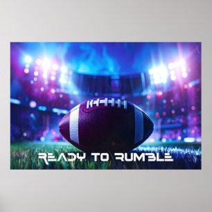 VOETBAL - AMERICAN FOOTBALL - KLAAR OM TE RAMMELEN POSTER