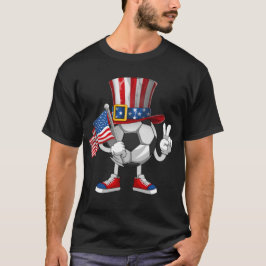 Voetbal Amerika Vlag 4 juli Kinder Amerikaan T-shirt