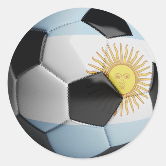 Voetbal Argentinië Ronde Sticker (Voorkant)