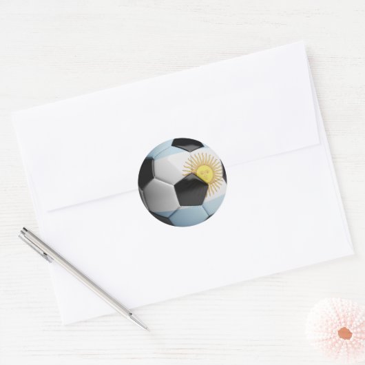 Voetbal Argentinië Ronde Sticker (Envelop)