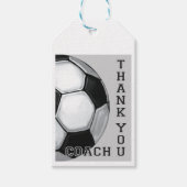 Voetbal Art Bedankt Coach Cadeaulabel (Voorkant)