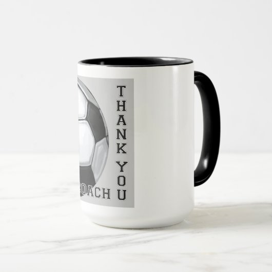 voetbal Art Bedankt Coach Mok (Voorkant rechts)