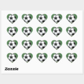 Voetbal Art Heart Hart Sticker (Vel)