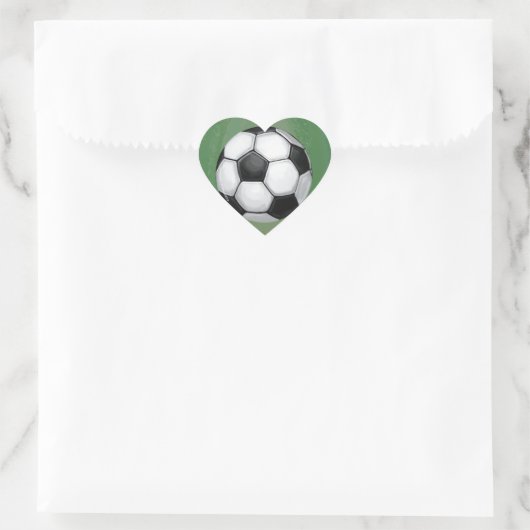 Voetbal Art Heart Hart Sticker (Tas)