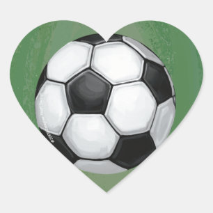 Voetbal Art Heart Hart Sticker