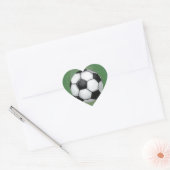 Voetbal Art Heart Hart Sticker (Envelop)