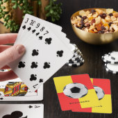 Voetbal assistent-scheidsrechter grensrechter voet pokerkaarten (Insitu)
