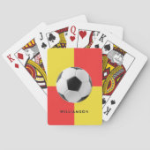 Voetbal assistent-scheidsrechter grensrechter voet pokerkaarten (Achterkant)
