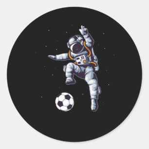 Voetbal Astronaut in Space Player Fan Ronde Sticker