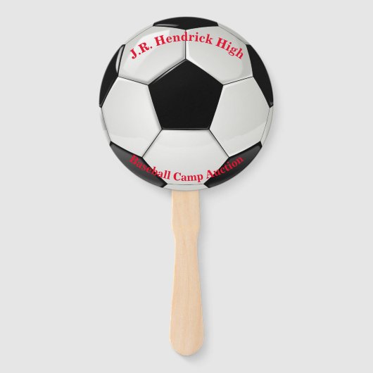 Voetbal Auction Paddle Handwaaier (Achterkant)