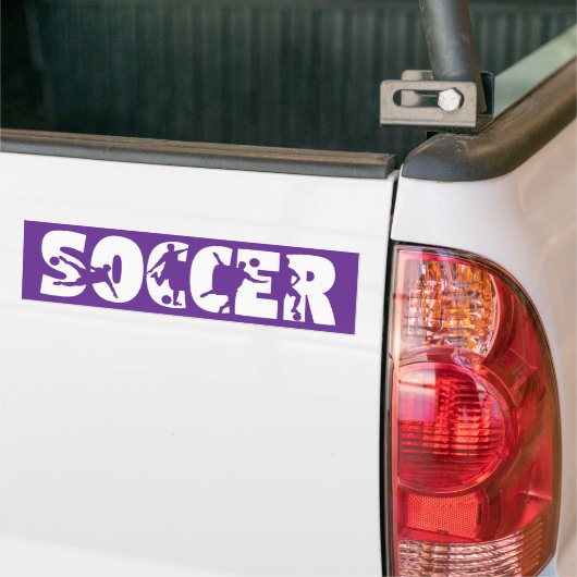 Voetbal Auto  Bumpersticker (Op Truck)