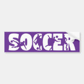 Voetbal Auto  Bumpersticker (Voorkant)