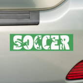 Voetbal Auto  Bumpersticker (Op auto)
