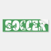 Voetbal Auto  Bumpersticker (Voorkant)
