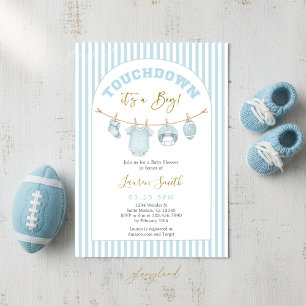 Voetbal Baby Shower Jongen Kaart