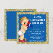 Voetbal Baby Shower Kaart (Voorkant / Achterkant)