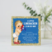 Voetbal Baby Shower Kaart (Staand voorkant)