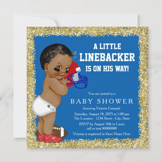 Voetbal Baby Shower Kaart (Voorkant)