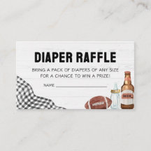 Voetbal Baby Shower Luier Raffle