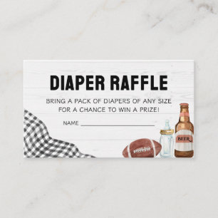 Voetbal Baby Shower Luier Raffle Informatiekaartje