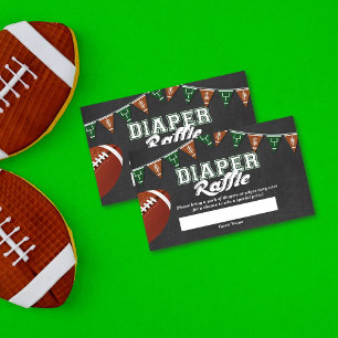 Voetbal Baby Shower Luier Raffle Tickets  Informatiekaartje