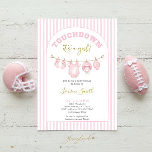 Voetbal Baby Shower Meisje Kaart