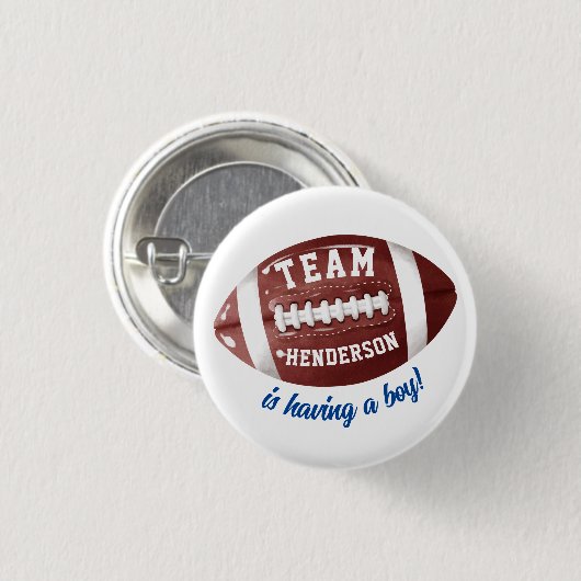Voetbal Baby Shower Ronde Button 3,2 Cm (Voorkant /achterkant)