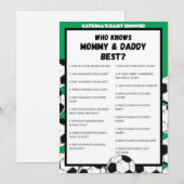 Voetbal Baby shower spel, Football - bewerkbare na Kaart (Voorkant / Achterkant)