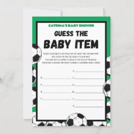 Voetbal Baby shower spel, Football - bewerkbare na Kaart