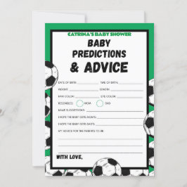 Voetbal Baby shower spel, Football - bewerkbare na Kaart