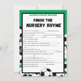 Voetbal Baby shower spel, Football - bewerkbare na Kaart