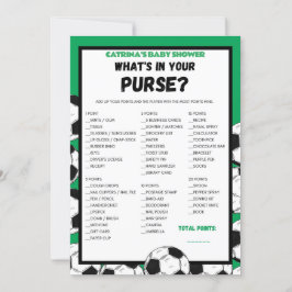 Voetbal Baby shower spel, Football - bewerkbare na Kaart