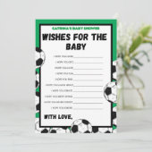 Voetbal Baby shower spel, Football - bewerkbare na Kaart (Staand voorkant)