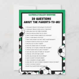 Voetbal Baby shower spel, Football - bewerkbare na Kaart