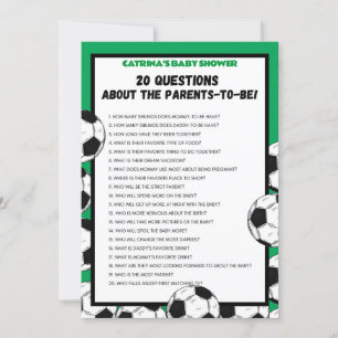 Voetbal Baby shower spel, Football - bewerkbare na Kaart