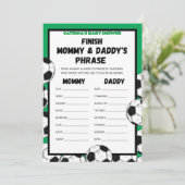 Voetbal Baby shower spel, Football - bewerkbare na Kaart (Staand voorkant)