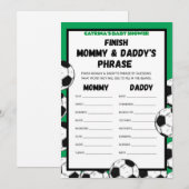 Voetbal Baby shower spel, Football - bewerkbare na Kaart (Voorkant / Achterkant)