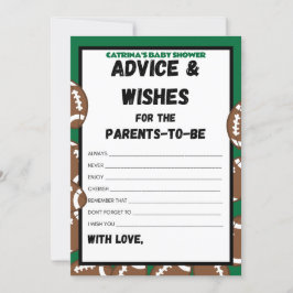 Voetbal Baby Shower Spel, Voetbal - Bewerkbare Naa Kaart